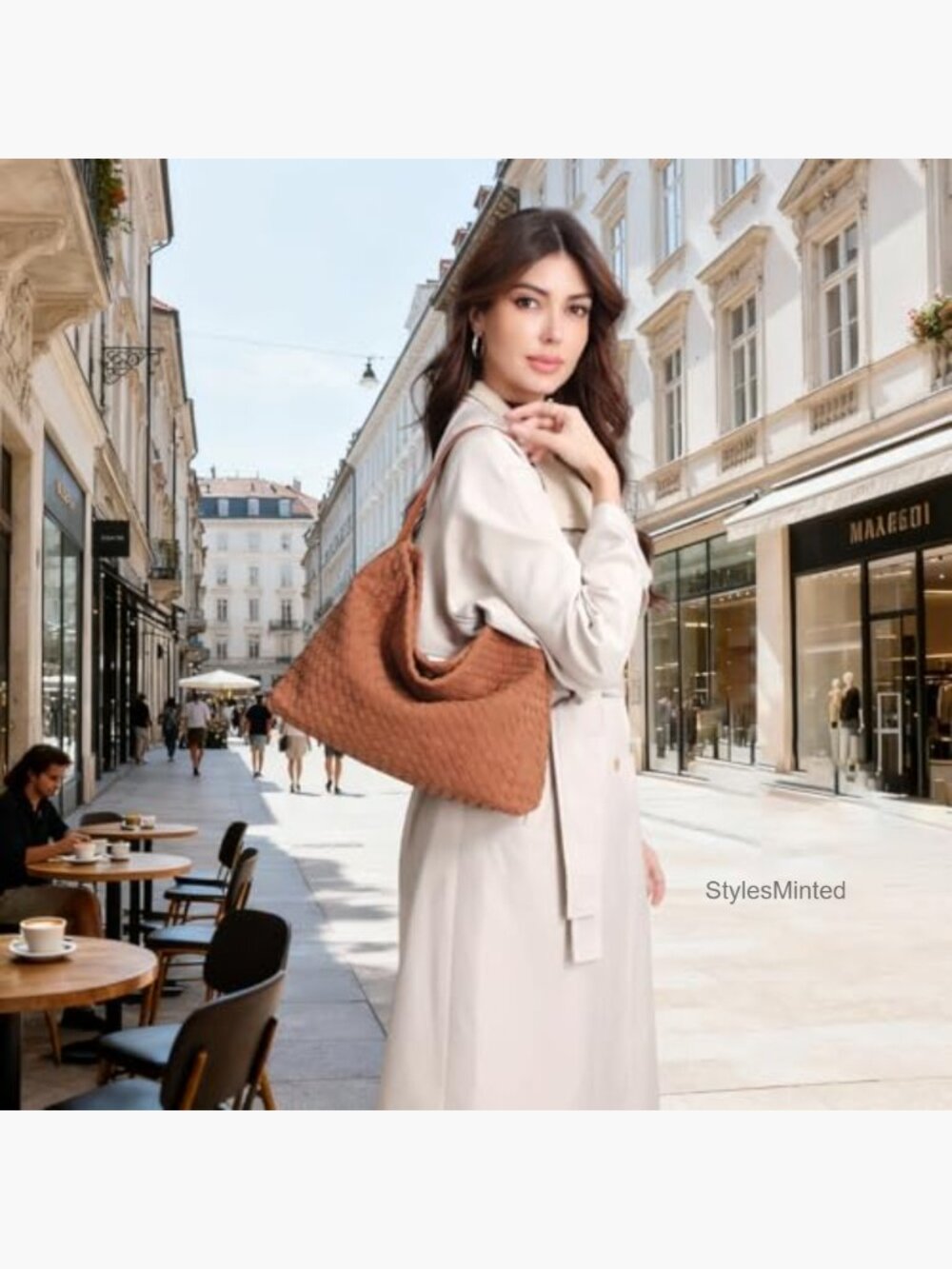 Woven Suede Shoulder Bag Tote Hobo Satchel Crossbody Work Travel Handbag 2025 - Picture 3 of 8